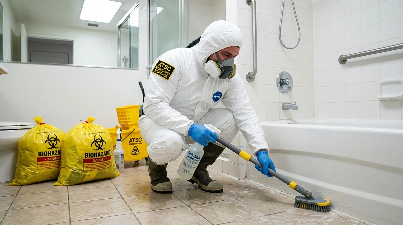 Decontamination equipment deployed for Blood Cleanup in Village Park